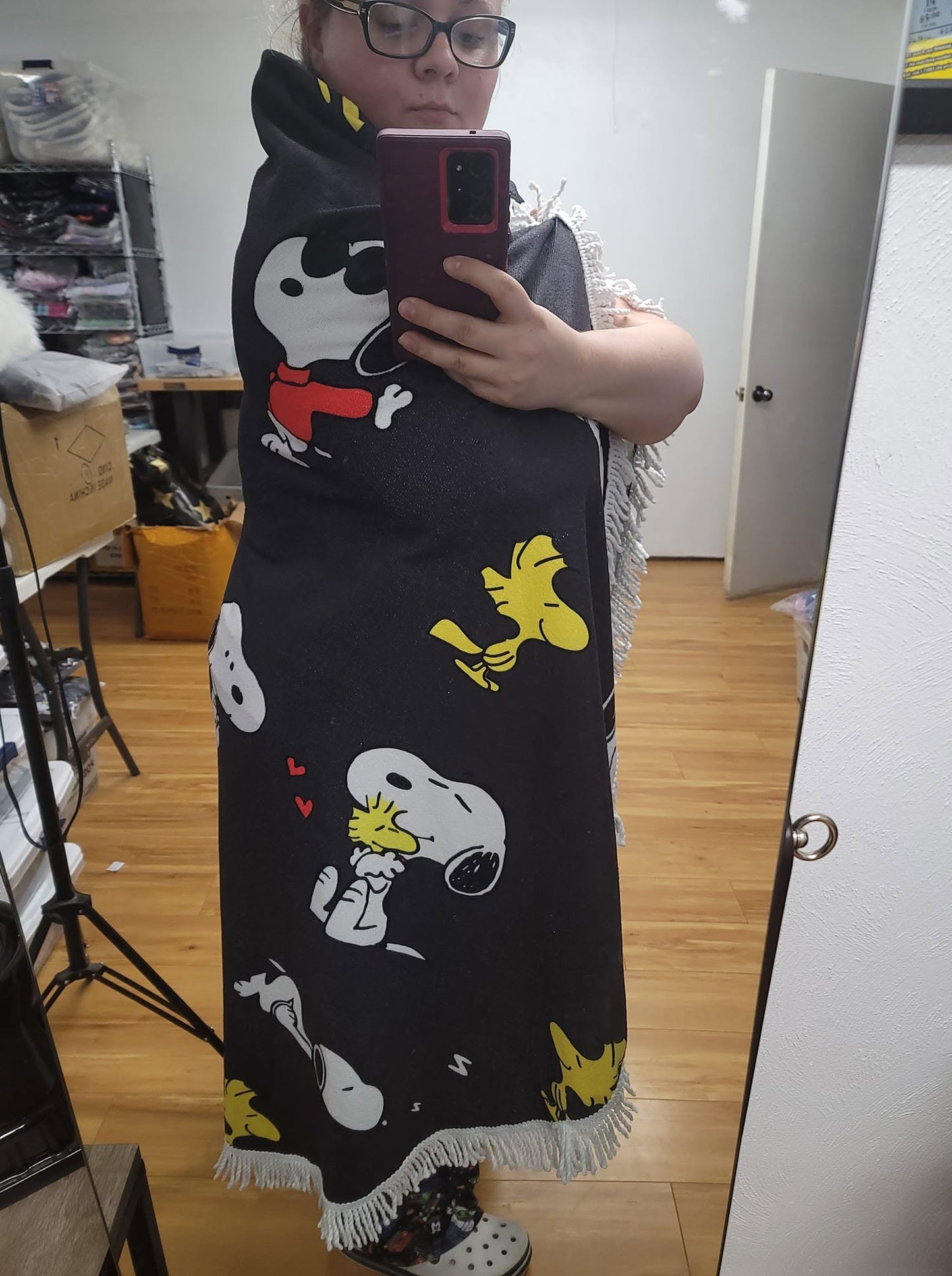Snoopy Terry Cloth 32 X 60 Large Beach Towel with tassels