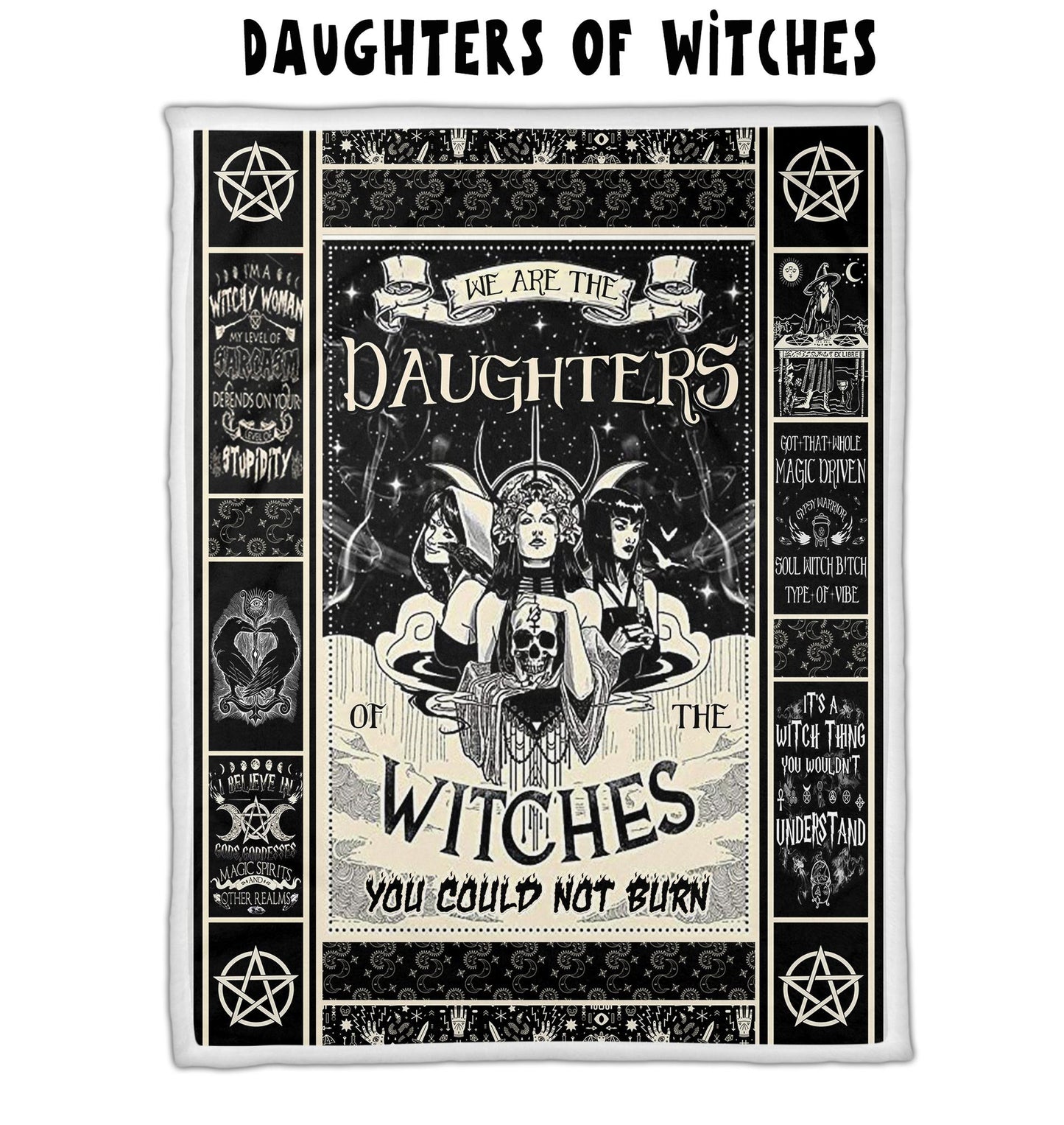 Daughters of Witches Custom Sherpa/Minky Blankets! 5 FT x 6.5 FT So Soft!