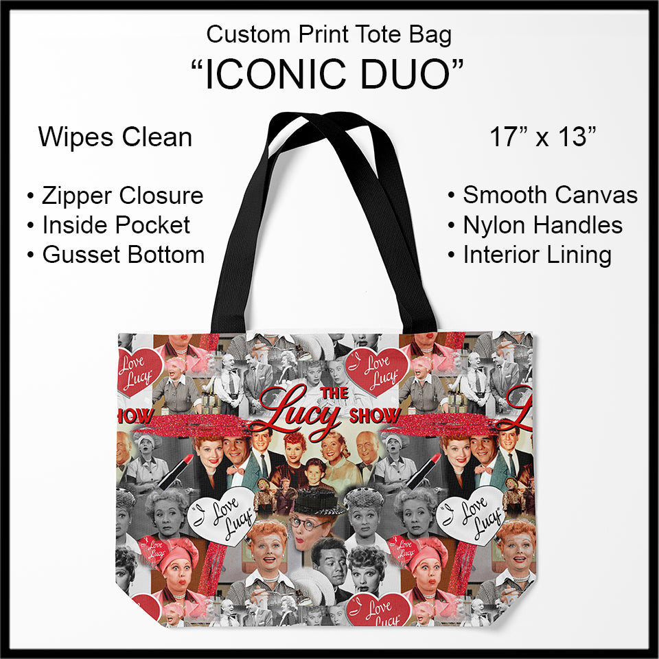 Custom Print Tote Bags, Light Weight, Zipper Closure
