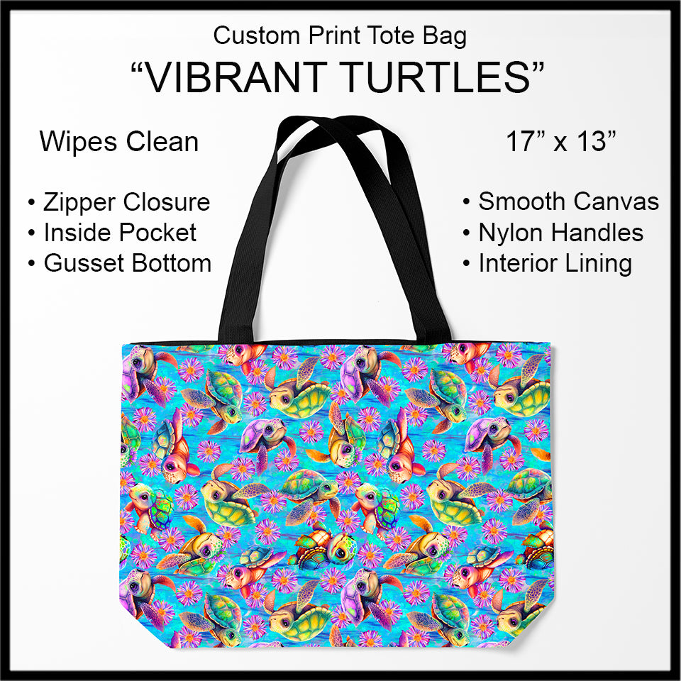 Custom Print Tote Bags, Light Weight, Zipper Closure