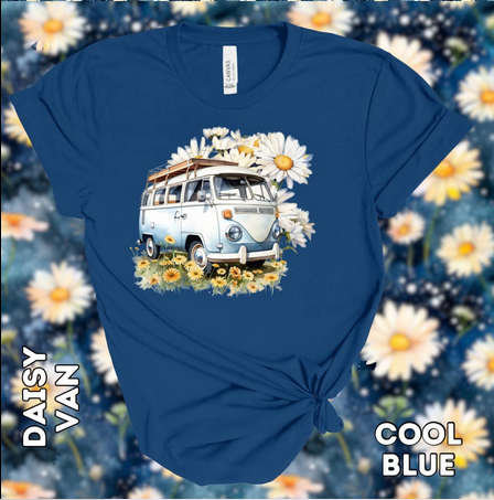 Retro Van Blue Custom Bella Canvas Soft T Shirt