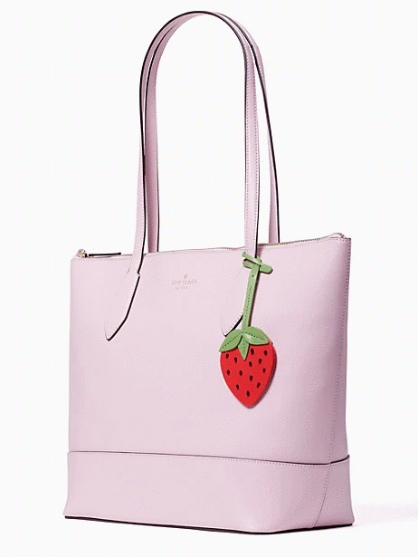 JUST REDUCED Authentic Kate Spade Braelynn Chalk Pink Tote with Strawberry Charm