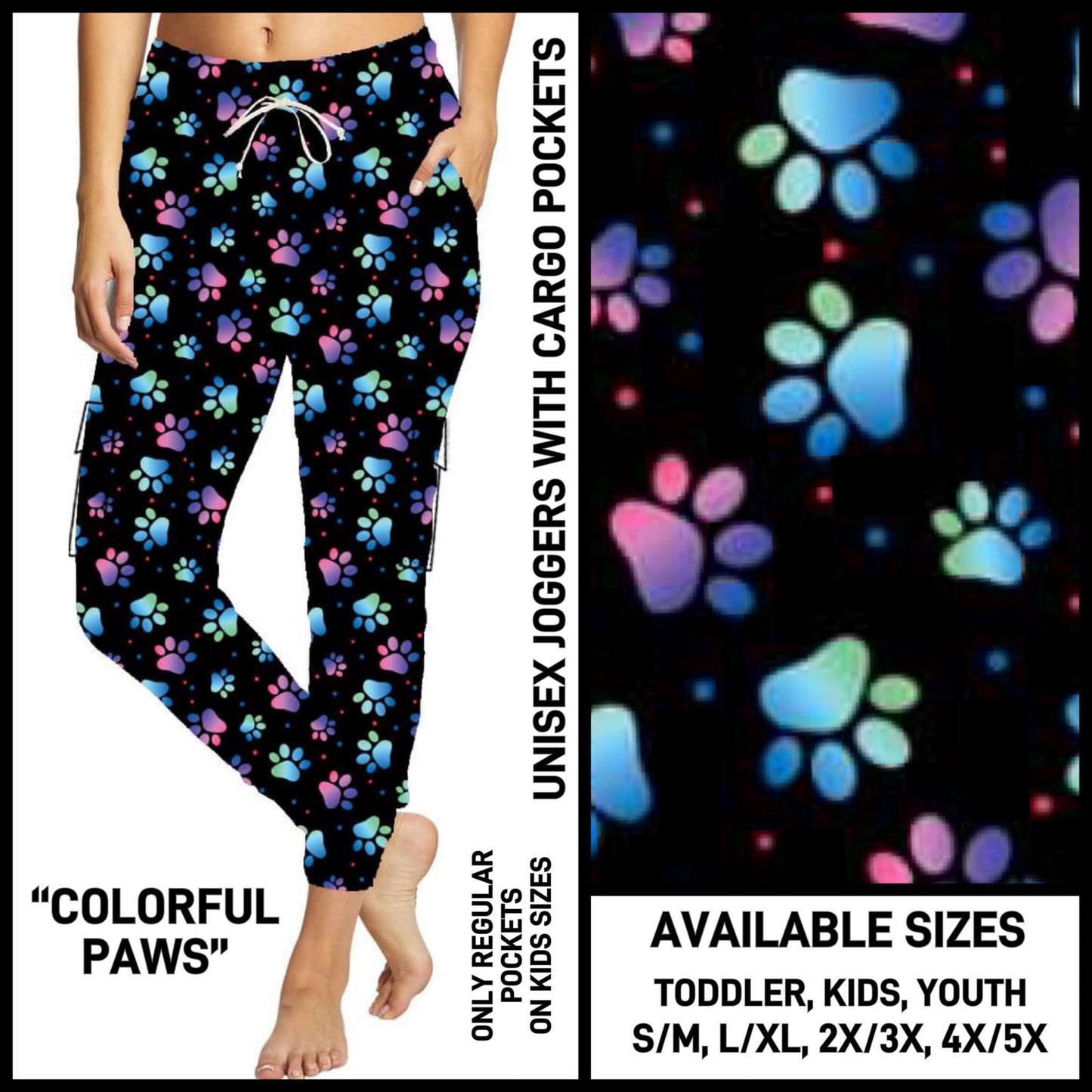 Colorful Paws Cargo Pocket Jogger