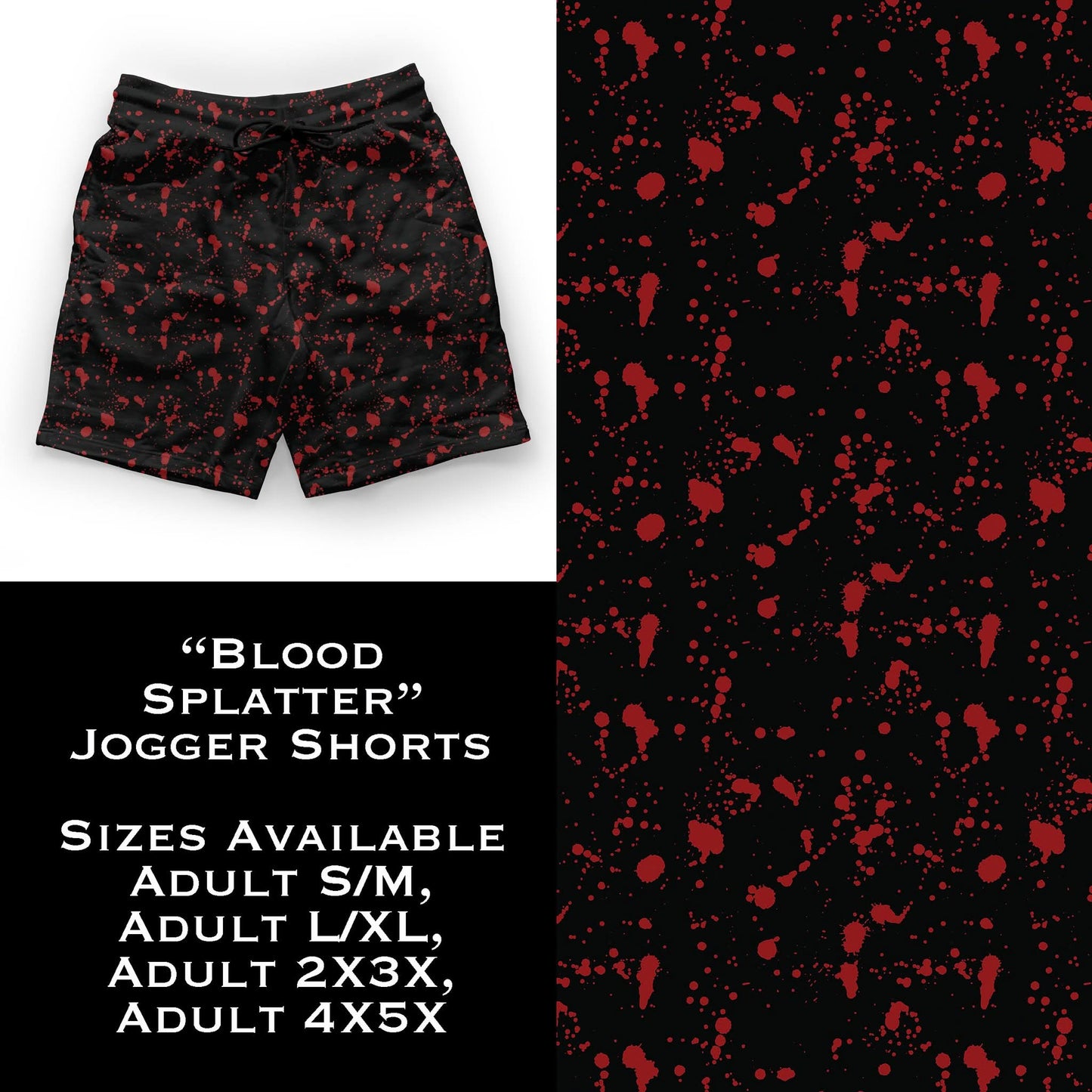 Blood Splatter Jogger Shorts