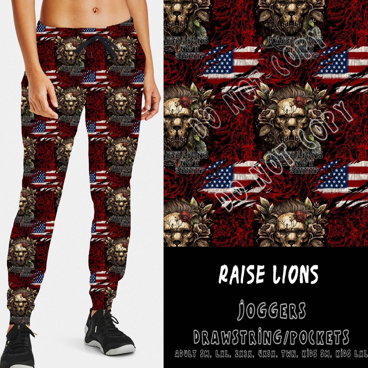 Raise Lions Drawstring Joggers w/ Pockets