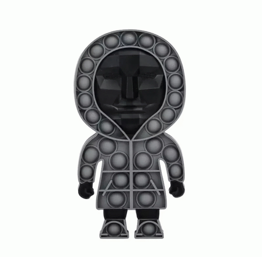 LAST ONE Cute Grey Squid Games Guy Popper Pop It Fidget Toy