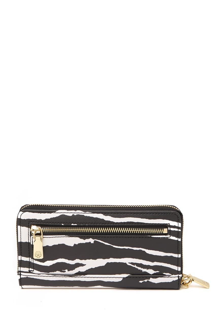 Trina Turk Zebra Single Zip Fashion Wallet/Wristlet, Cellphone Spot MSRP $68
