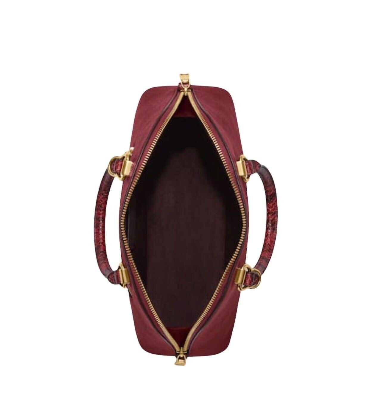 Coach Cherry Katy Snake Embossed Dome Crossbody / Satchel