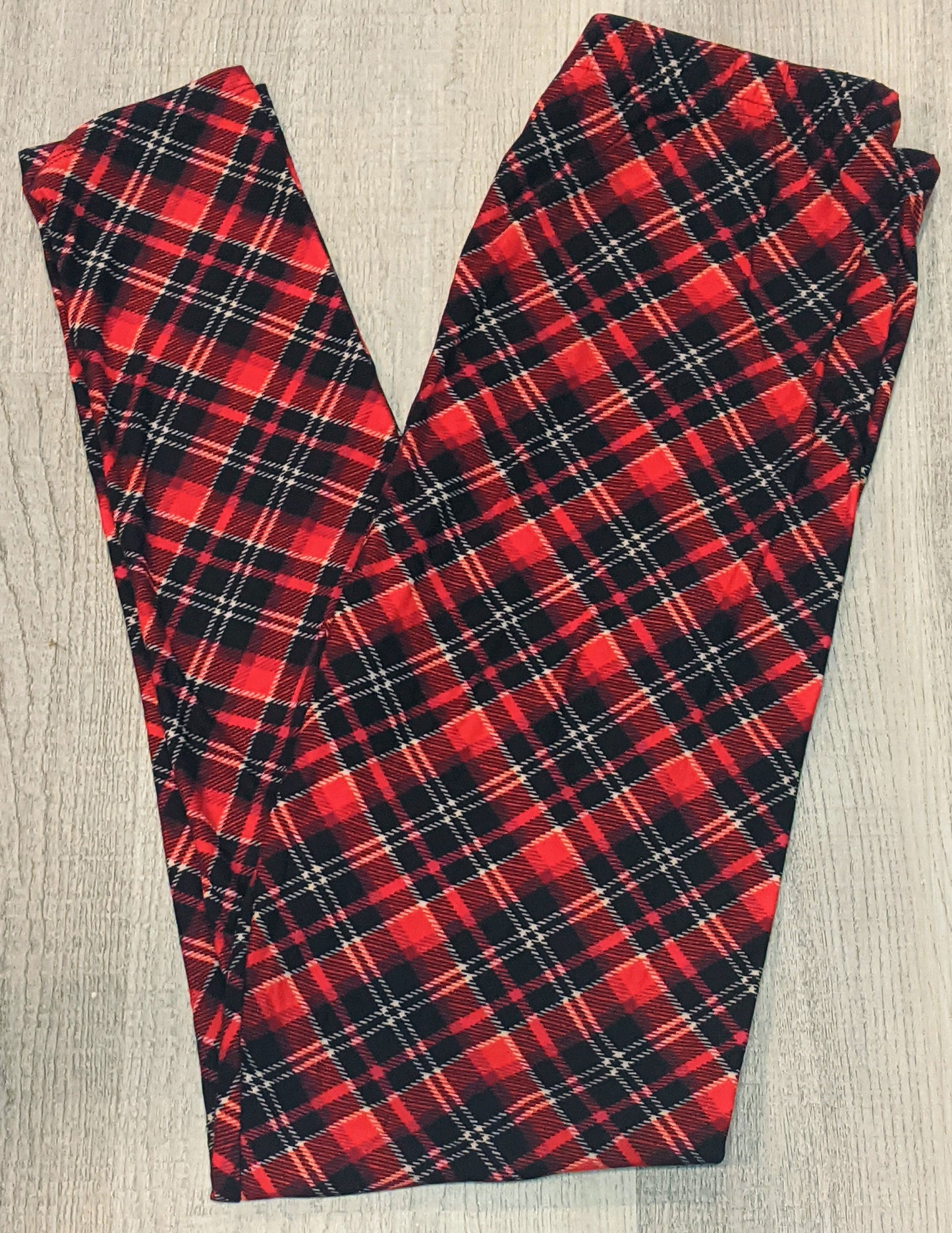 Red & Black Plaid, Extremely Soft, Hyper Stretch, Elastic Band