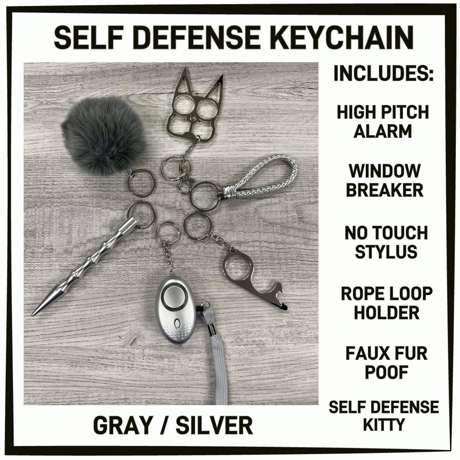 SELF DEFENSE MUST HAVE Heavy Duty 6pc Self Defense/Emergency Keychain Set