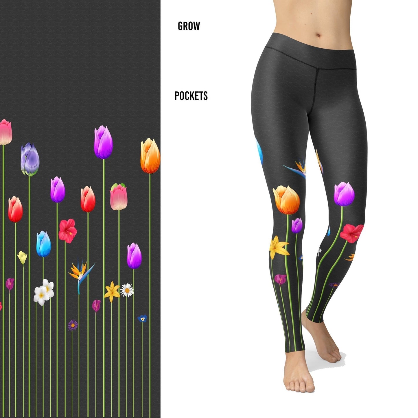 Beautiful Tulip Garden - Designer Leggings
