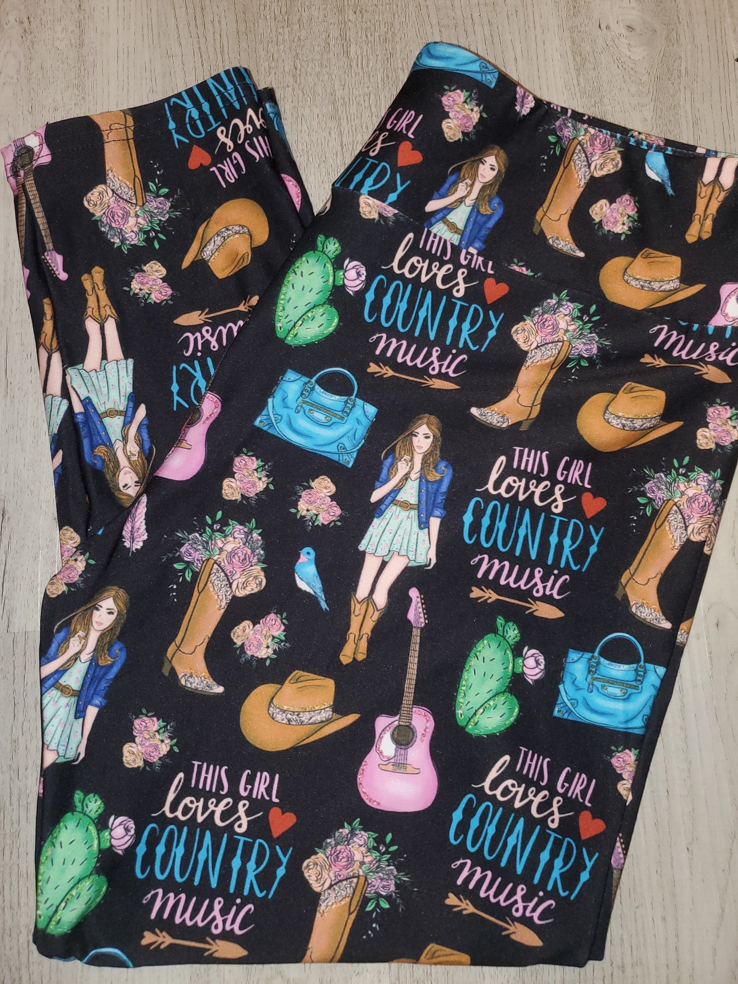 Country Girl CAPRI. Yoga Band, Very Soft and Stretchy!