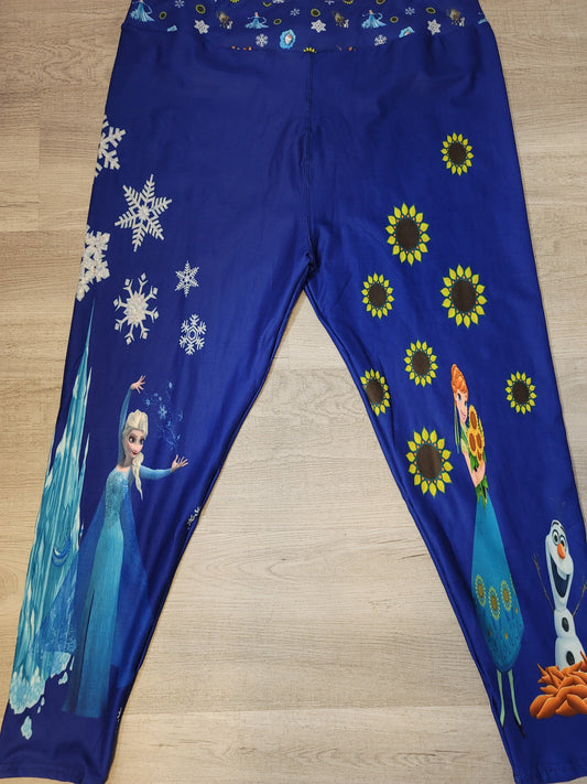 Frozen Leggings, Yoga Band, Soft Material