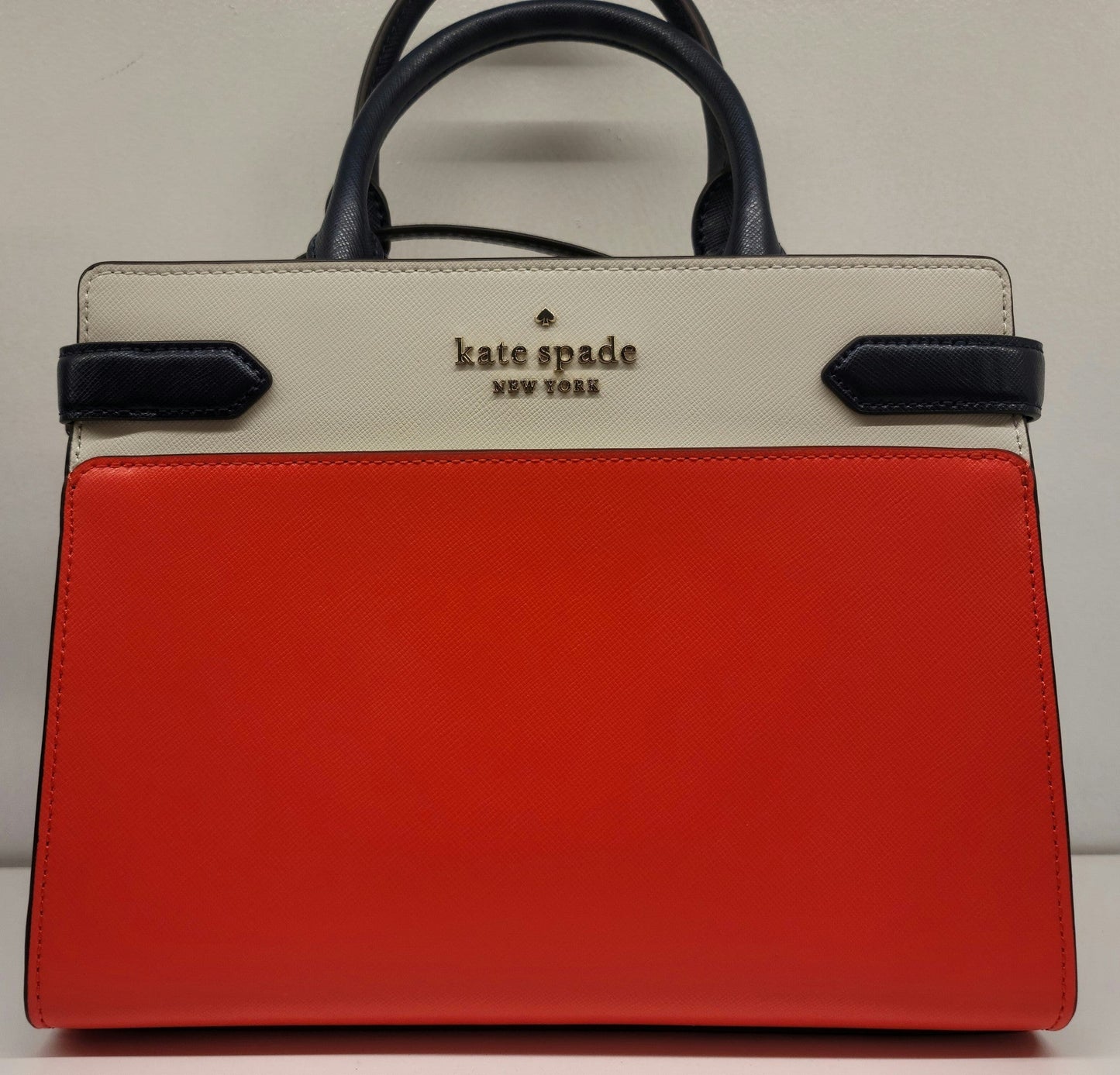 Authentic Kate Spade Stacy Compartment Handbag with Optional Shoulder Strap
