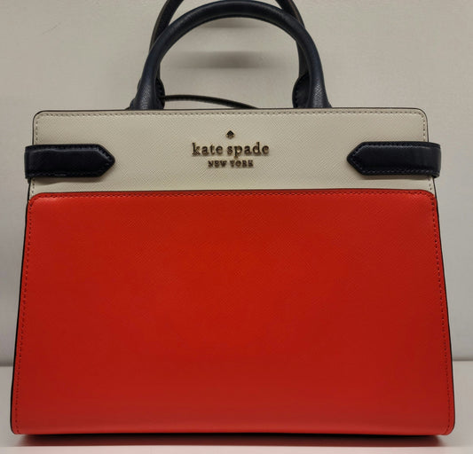 Authentic Kate Spade Stacy Compartment Handbag with Optional Shoulder Strap