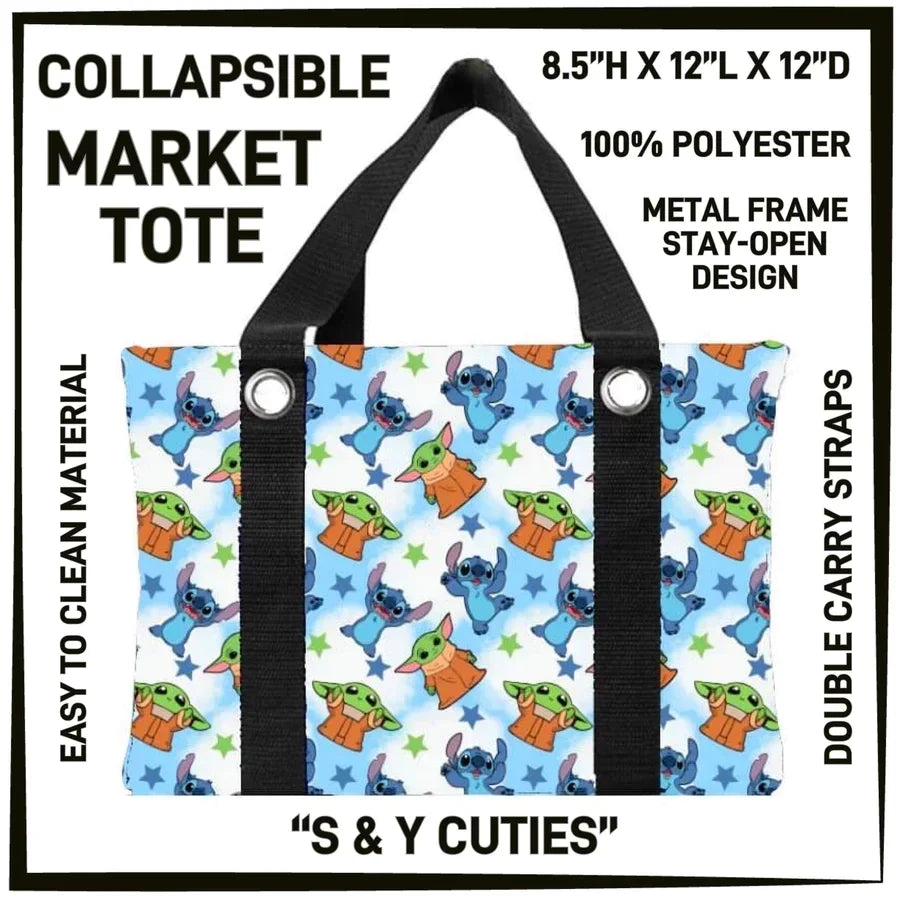 Variety of Custom SMALL Market Totes 8.5"H X 12"L X12"D