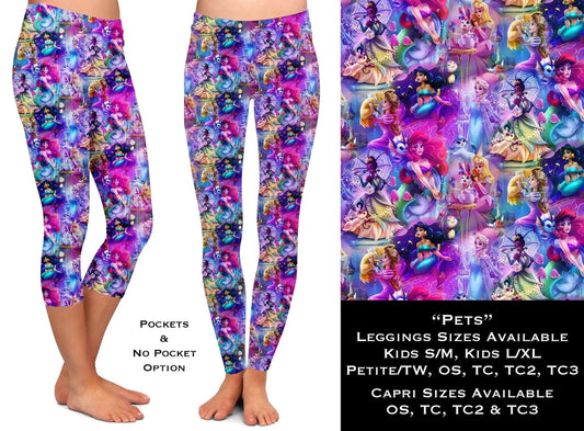 Disney Princesses Leggings (Full Length), Yoga Band, Soft Material