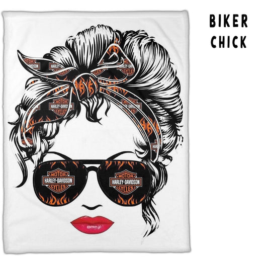 Harley Davidson Sherpa/Minky Blankets! 5 FT x 6.5 FT So Soft!