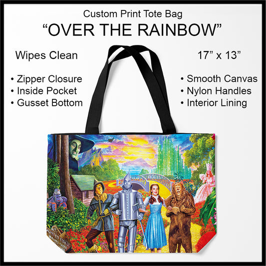 Custom Print Tote Bags, Light Weight, Zipper Closure
