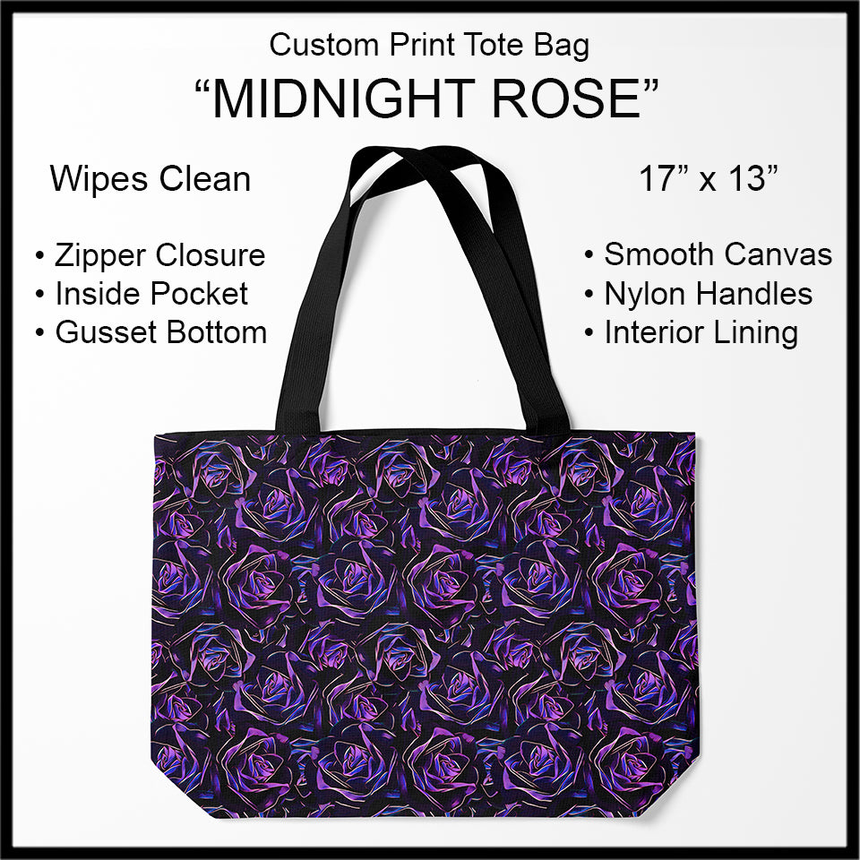 Custom Print Tote Bags, Light Weight, Zipper Closure