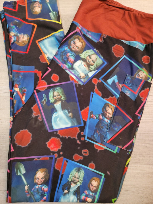 Chucky & Bride Leggings with Pockets. Super Soft and Stretchy!