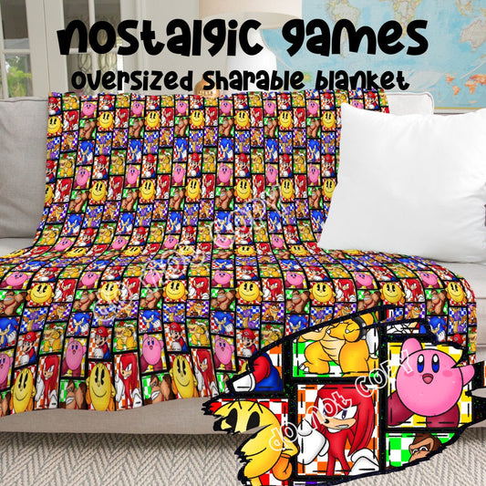 Nostalgic Games Giant Minky Sharable Blanket, 7.5 FT x 8.5 FT!!!