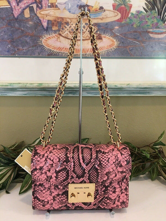 JUST REDUCED!!! Authentic Michael Kors Quilted Pink Snake Small Bag
