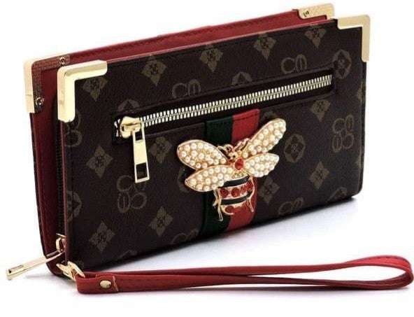 High Quality Gucci Inspired  Bee Wristlet. 2 Color Choices.