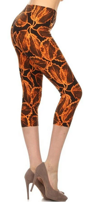 Amber Glowing Leaves Standard Select Soft & Stretchy, Elastic Band CAPRI