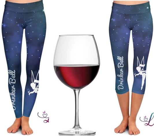 Drinkerbell (Tinkerbell) CAPRI, Yoga Band, Very Soft and Stretchy!
