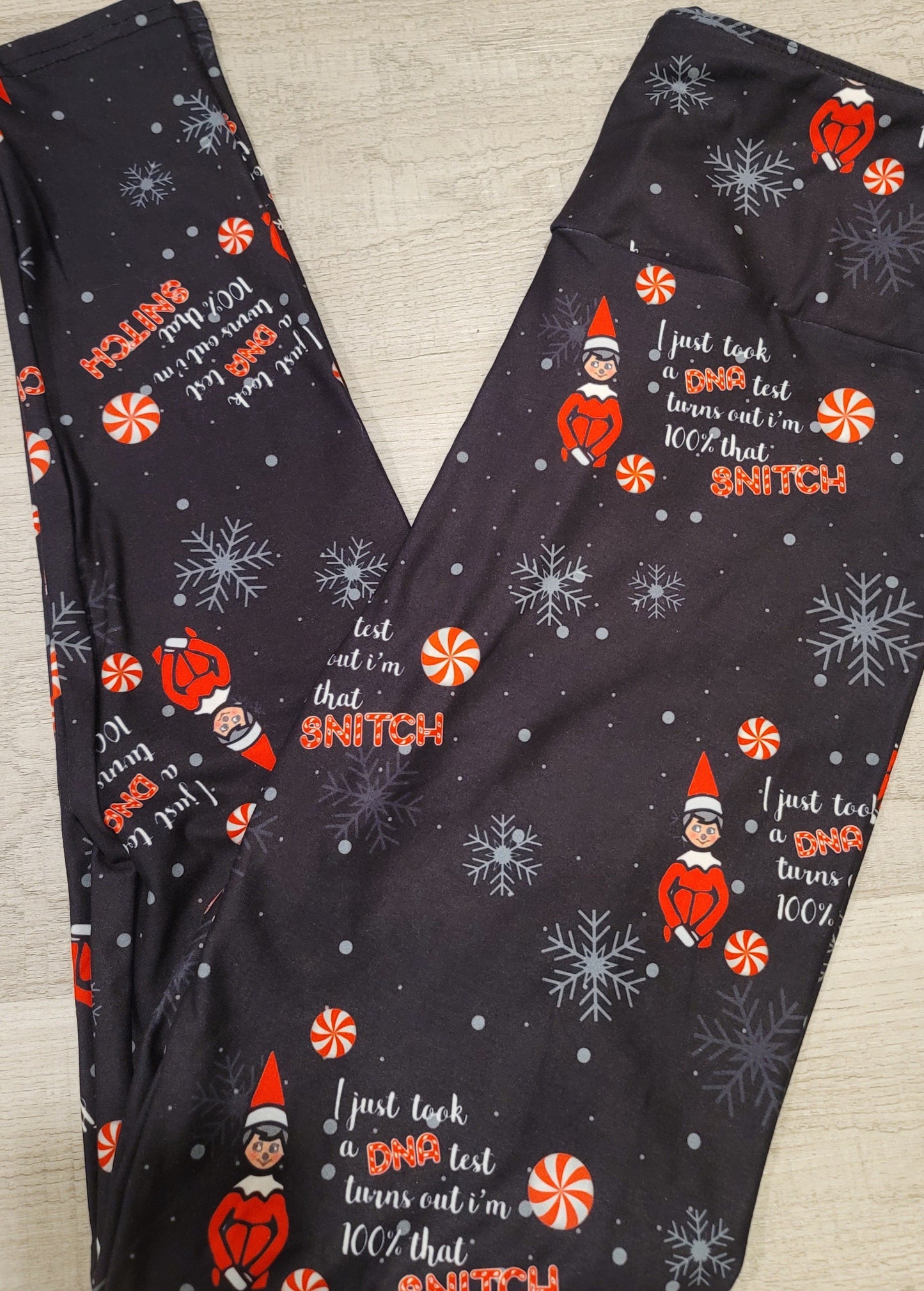 HILARIOUS Elf Snitch Designer Leggings! . Hyper Stretch and softness! Yoga Band.
