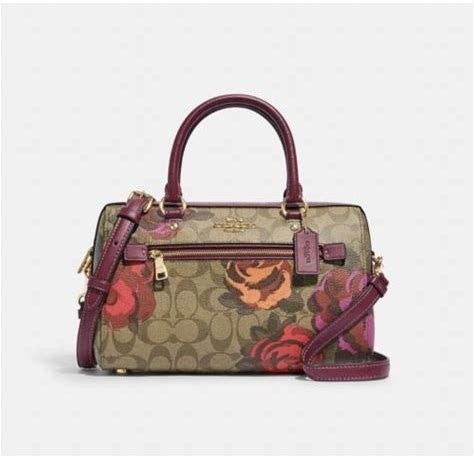 Rowan Satchel In Signature Canvas With Jumbo Floral Print