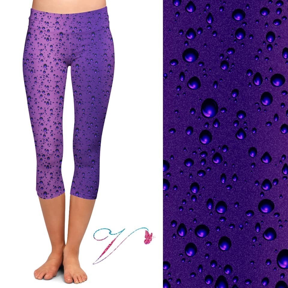 Purple Rain CAPRI. High Waist, Extra Stretch and Softness.