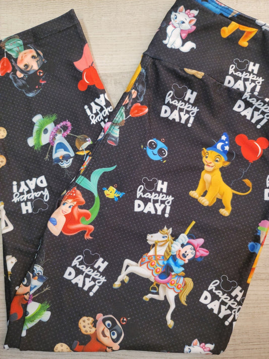 CAPRI. DISNEY'S Oh Happy Day. High Waist, Yoga Band, Very Soft and Stretchy!