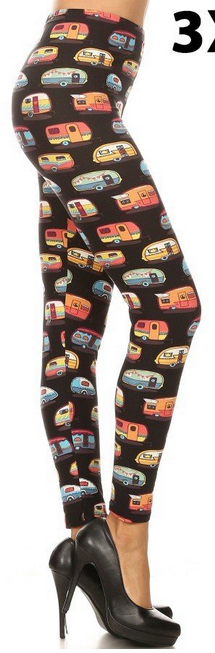 Camper/Camping Life Leggings! Elastic Band, Butter Soft.
