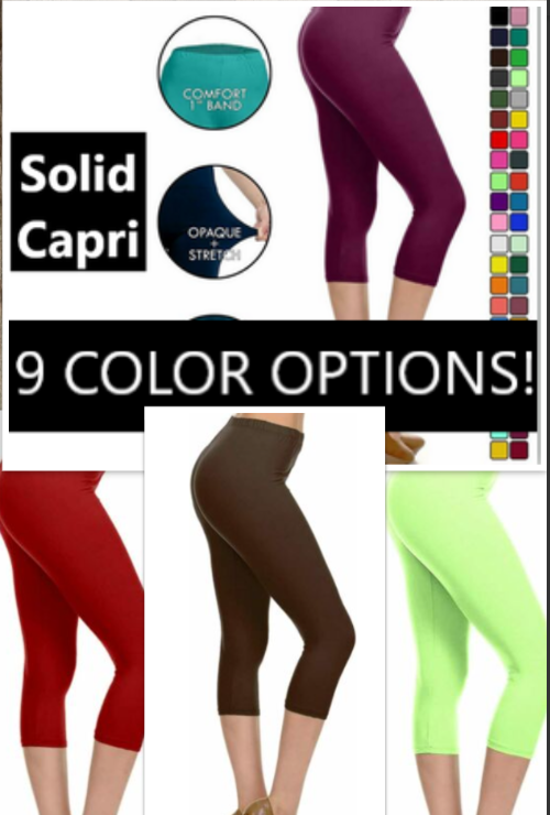 Solid CAPRI! SO Soft, So Stretchy, So Comfy! OS (0-12), PS (12-20), XP (16-24), 3X/5X (20-32)