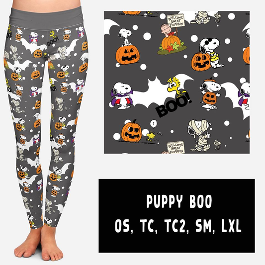 Snoopy Boo Designer Leggings! Yoga Band, High Waist