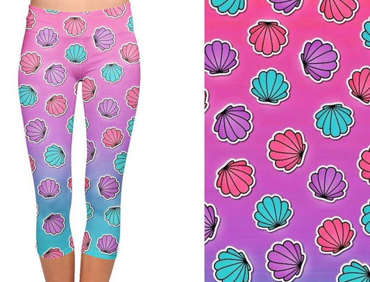 "By the Seashells" Seashell, Ombre, Yoga Band CAPRI