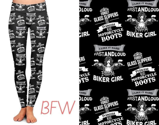 Biker Chick Leggings with Pockets. Hyper Stretch and softness! Yoga Band.