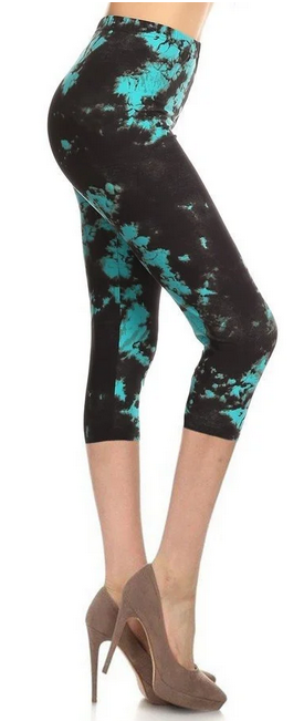 Aquamarine Tie Dye CAPRI Elastic Band