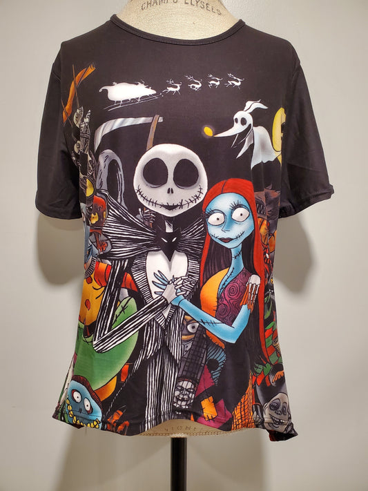 Nightmare Before Christmas Super Stretchy and Comfy Hi-Low Hem Top NBC