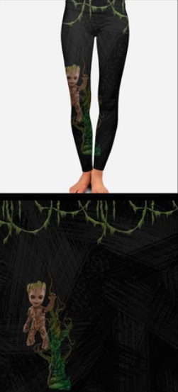 Rooted Groot Leggings. Hyper Stretch and softness! Yoga Band.