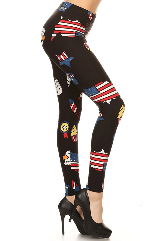 American Patriot! Eagle, Stars and Stripes! Standard Select Leggings.
