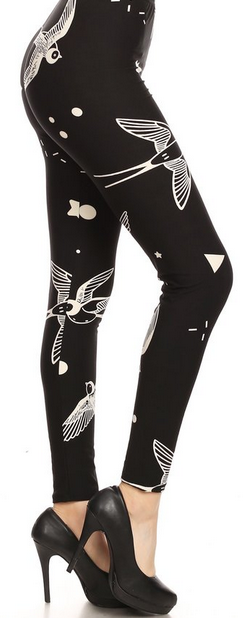 Super Soft Sparrow Birds Standard Select Leggings