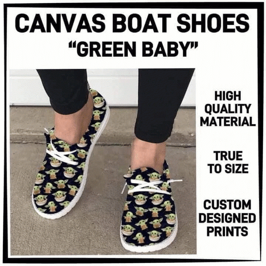 Last Baby Yoda Canvas Shoes size 6 (fits size 5)