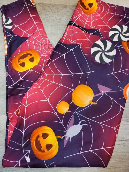 Fall cobweb Leggings! Yoga Band, Only TC2 Left (fits 18-30)
