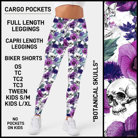 Botanical Skulls Cargo Pocket Leggings