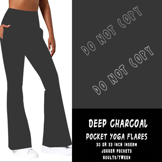 Deep Charcoal Pocket Yoga Flare