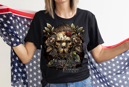 Raise Lions Not Sheep Custom Bella Canvas T-Shirt