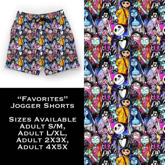 Tim Burton Characters Jogger Shorts